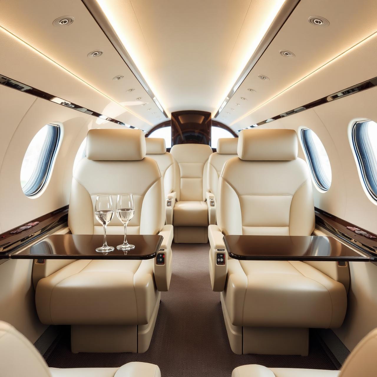 Private jet cabin